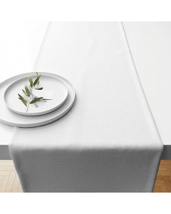Table runner 40x150 cm Uni snow white
