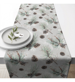 Table runner 40x150 cm Pine cone all over