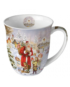 Mug 0.4 L Santa bringing presents